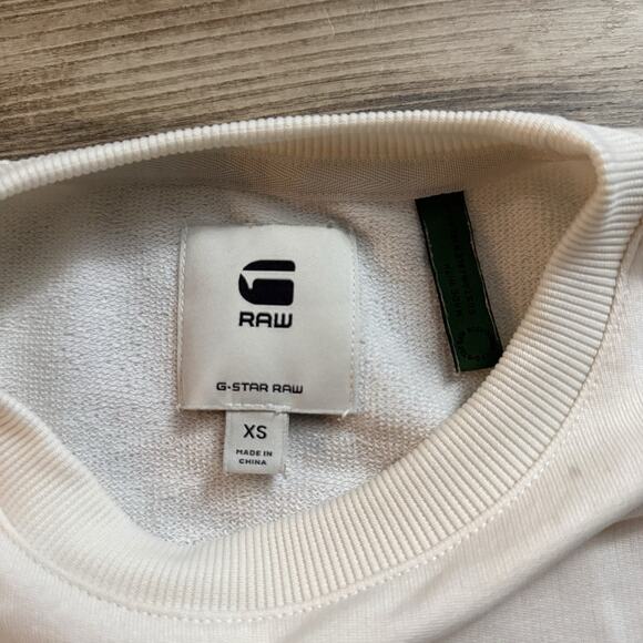 G-Star RAW Multi GR Relaxed Sweater Women’s XS Off-White Graphic Crewneck - Picture 6 of 8